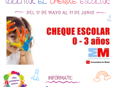 ¡Abierto el plazo para solicitar el Cheque Guardería! ¡Abierto el plazo para solicitar el Cheque Guardería!